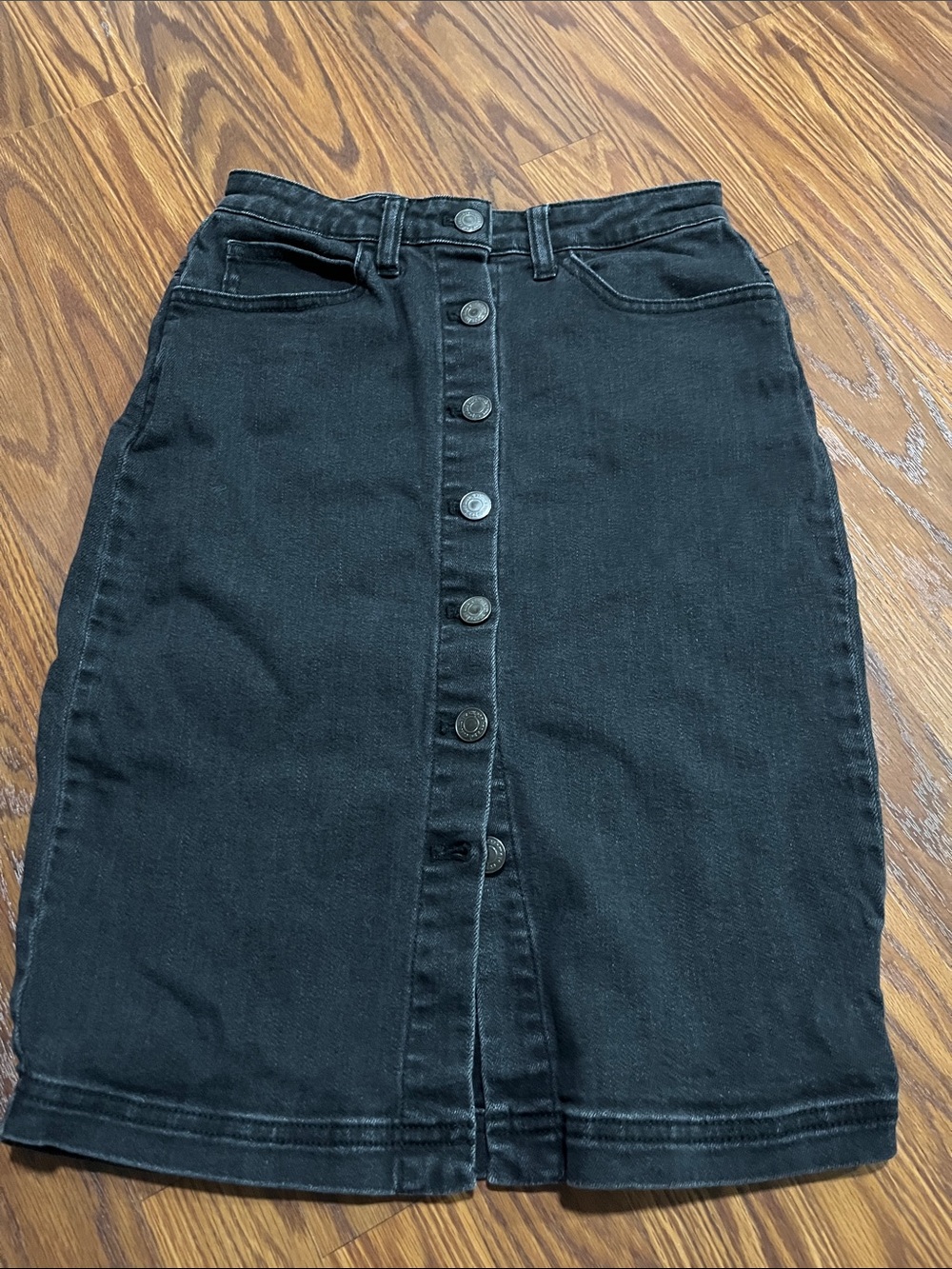 cupcakes & cashmere Black Button-Front Pencil Skirt size 2
